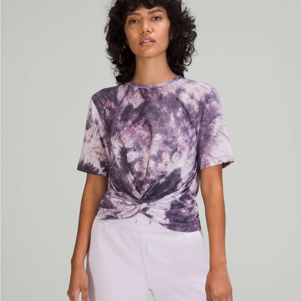 lululemon crescent tee Purple Tie-Dye‎